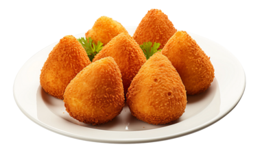 fried chicken balls isolated on plate
