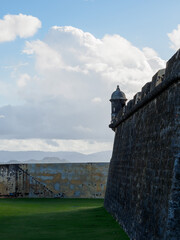 Colonial Spanish Fortress in a Bright Sunny Day