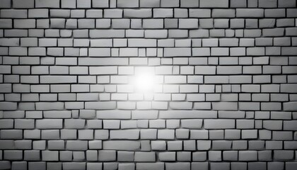 Bright Light Shining Through a Gap in a White Brick Wall