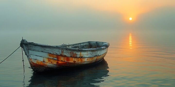 Silent morning off the shore of the sea, like an instant of eterni