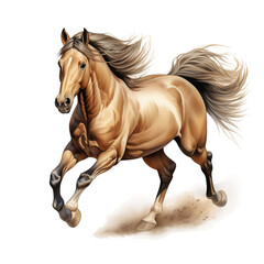Obraz na płótnie Canvas running horse isolated on white background
