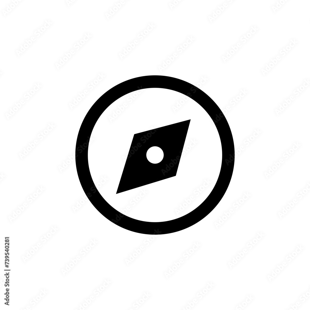 Poster Compass icon, explore compass button. arrow direction buttons sign in filled, thin line, outline and stroke style for apps and website
