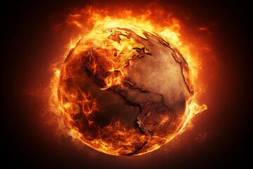 Global warming concept. earths heat crisis and the impact of el nino heat waves - obrazy, fototapety, plakaty
