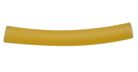 Dry tube shaped pasta made from white wheat flour on an isolated background