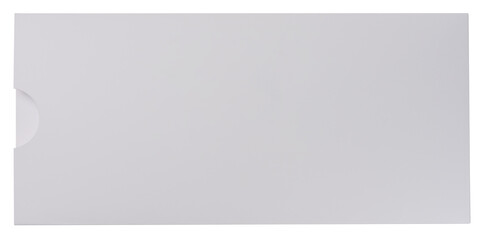 Fototapeta na wymiar Rectangular white cardboard envelope on isolated background