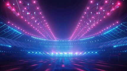 Fototapeta na wymiar lights at night and stadium, football stadium with bright lights, sports background