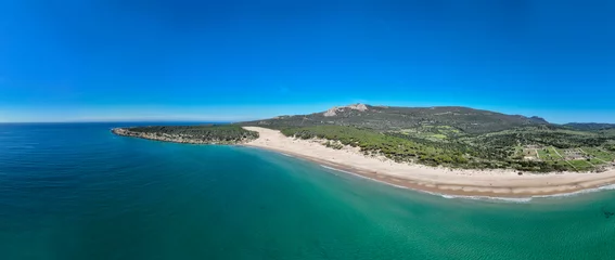 Foto auf Acrylglas Strand Bolonia, Tarifa, Spanien vista panorámica de la playa de Bolonia en el municipio de Tarifa, Andalucía 