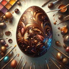 "Colorful Easter eggs symbolize joy and renewal, adding vibrancy to the celebration with their festive hues and intricate decorations."