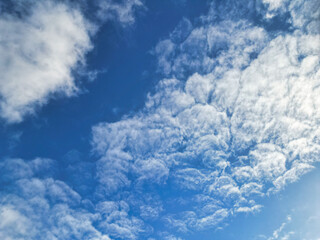 High Angle View of Winter Sky and Clouds over City of England UK