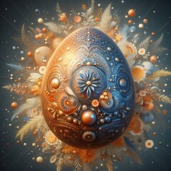 "Colorful Easter eggs symbolize joy and renewal, adding vibrancy to the celebration with their festive hues and intricate decorations."