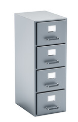 File cabinet isolated on transparent background. 3D illustration