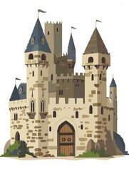 Medieval Castle Modern Office Transformation Generative AI