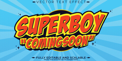 Superboy text effect, editable pixel and retro text style