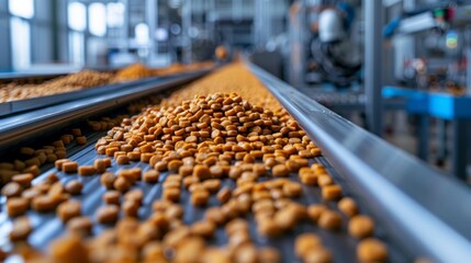 Fototapeta na wymiar Robotic Pet Food Production Line: Assuring Quality and Consistency Generative AI