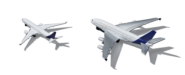 Fototapeta na wymiar Plane model isolated on white background