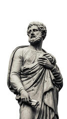 Ancient Wisdom - Aristotle Philosopher Holding Keys - Transparent