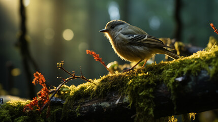 Dans une forêt sombre, un jeune arbre lutte pour grandir. Avec soin, il devient refuge pour oiseaux et abri pour la vie.
