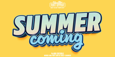 Summer editable text effect, customizable beach and sea 3D font style