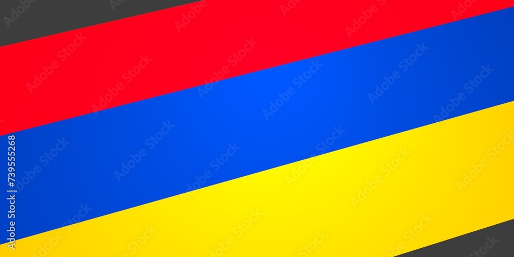 Poster flag of armenia in high quality. rendering an image.