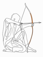 Archery Practice: Minimalist Art Generative AI