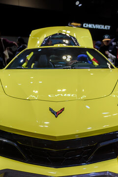 Yellow Corvette Sports Car