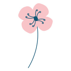 spring colored flowers for decoration and gift. Icon, element, symbol.