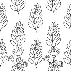 spring line doodle flowers for decoration and gift. pattern, textile, background