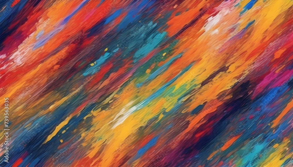 Aufkleber abstract artistic creation ai-assisted brushwork. digital paintbrush spectrum vibrant colors, illust