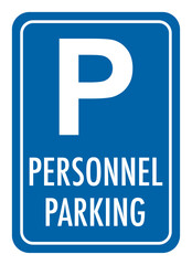 Vector graphic of personnel parking sign