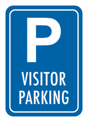 Vector graphic of visitor parking sign