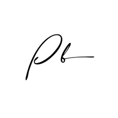 Initial wedding monogram logo template