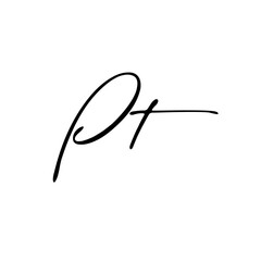 Initial wedding monogram logo template