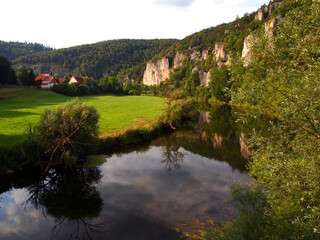 Fototapeta na wymiar Oberes Donautal bei Siegmaringen