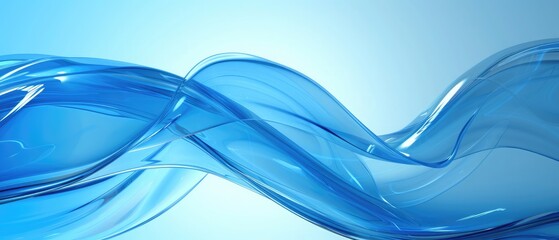 Abstract Background Glass Tube Blue Transparent Wave