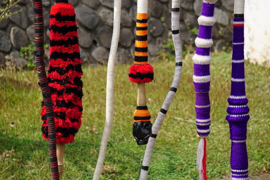 Colorful whip's (Pecut Samandiman). Pecut Samandiman is an art from Ponorogo, East Java, Indonesia