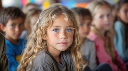 Group of Young Children Sitting Together