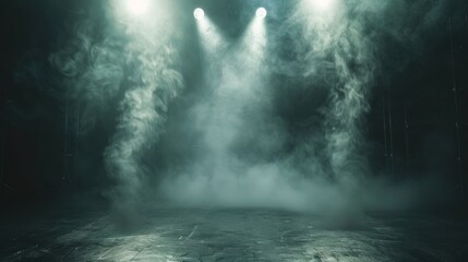 Stage Emitting Smoke During Performance - obrazy, fototapety, plakaty