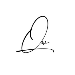 Initial wedding monogram logo template