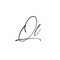 Initial wedding monogram logo template