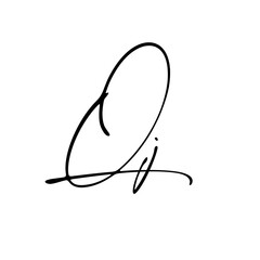 Initial wedding monogram logo template