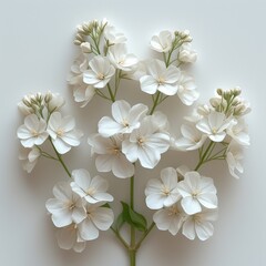 Obraz premium beautiful photo of candytuft flower with white background