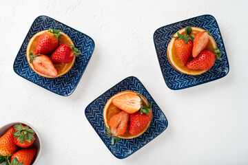 Sweet Pancakes with Strawbery. Health Breakfast Fruit Berry Vitamine white Background