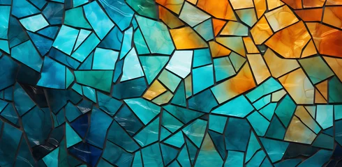 Fototapete Befleckt Organic Textured Stained Glass Mosaic
