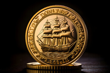 gold coin, beautiful gold coin, coin currency