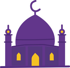 illustration of mosque, hand drawn vector of mosque, high quality muslim mosque with tranparent background , ramadan kareem