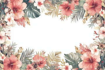 Frame of green leaves, vegetables, flowers space for Text