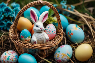 "Colorful Easter Eggs on Wooden Background: Easter Monday Joy"