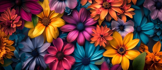 Vibrant and colorful floral backgrounds for your phone wallpaper, featuring beautiful blooming flowers in various hues