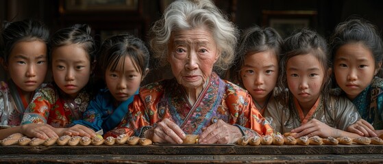 Multicultural family sharing a meal together, Diversity and unity within families.