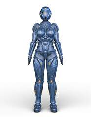 サイバーウーマン　3DCGレンダリング
